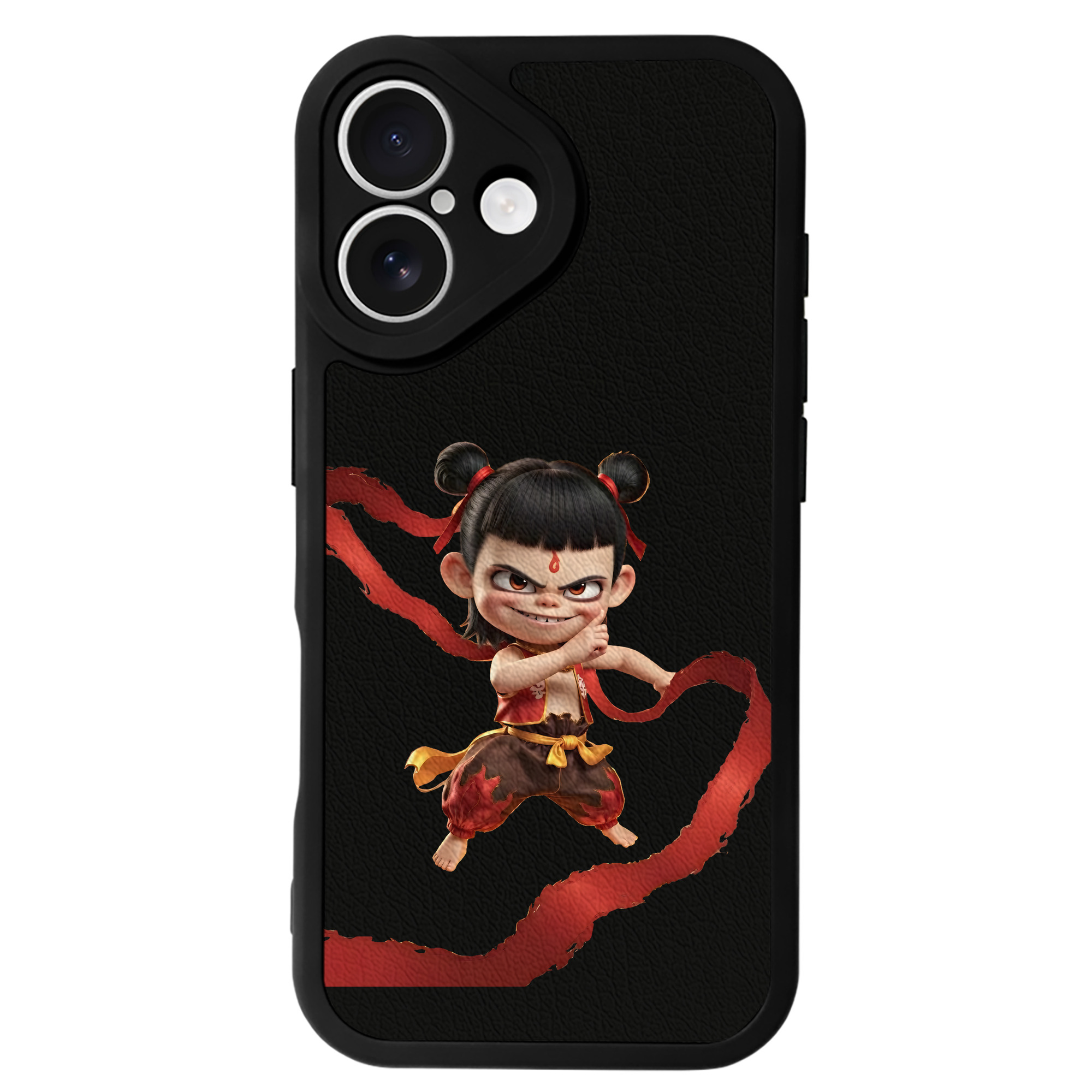 （画像用） Ne Zha 2 ナタ 魔童の大暴れ 【iPhone 16シリーズ対応】シリコンスマホケース（レザー調） 材質：シリコン